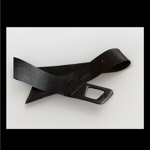 Vintage L Calderon Women’s  Black Dress Belt Adjustable Buckle Accent Size L